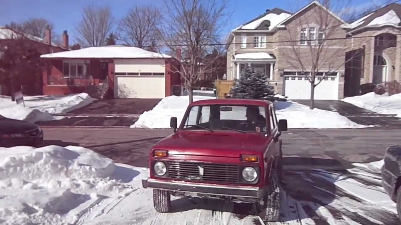 Lada Niva off roading deep snow mud stuck YouTube
