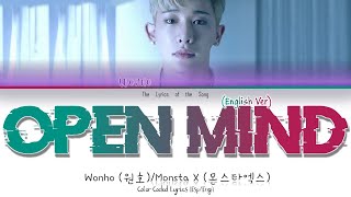 WONHO (원호) (Monsta X) - OPEN MIND (English Version) (Color Coded Lyrics Esp/Eng)