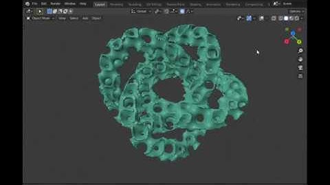 Confining lattice into a Torus_Knot object in Blender