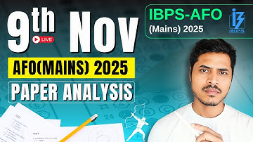 🔴AFO(Mains) 2025 Exam Analysis 9th Nov by Agroacademy LIVE