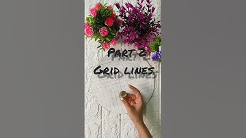 💜How to create perfect grid lines part2 #shorts #shortsfeed #trending #viral #lippanart #arttutorial