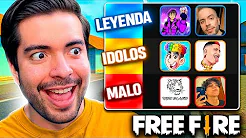 CLASIFICANDO a los MEJORES y PEORES YOUTUBERS DE FREE FIRE! NO ME FUNEN! - AntronixxG
