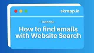 How To Find Emails with Website Search - Skrapp.io