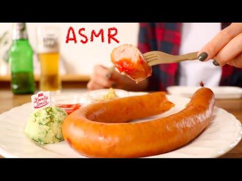 【咀嚼音/ASMR】スモークソーセージを食べる音  Smoked Sausage Eating Sounds