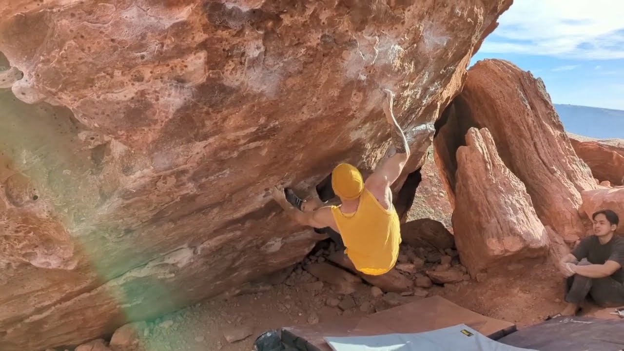 Monkey Bar Direct (V8), Kraft - Red Rocks