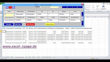 1_Datenbank Programm mit flexibler Maske erstellen. Excel-Arbeitsmappe mit Makros erstellen.
