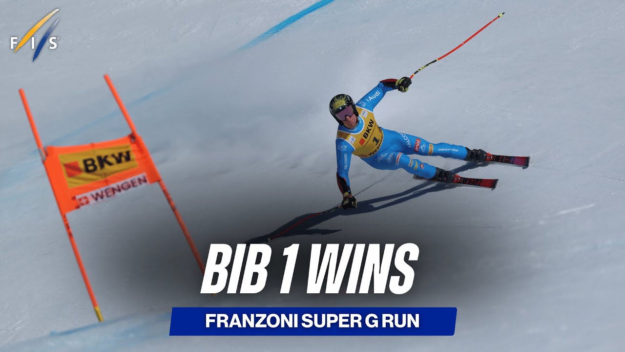 Giovanni Franzoni claims his FIRST EVER World Cup victory in Wengen | FIS Alpine