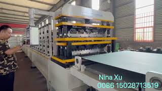 Trapezoidal & corrugated roofing sheet double layer roll forming machine bottom layer