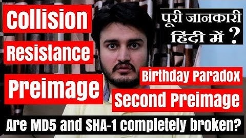 Collision | First Preimage | Second Preimage | Attacks and Resistance | Chosen Prefix | Cryptography