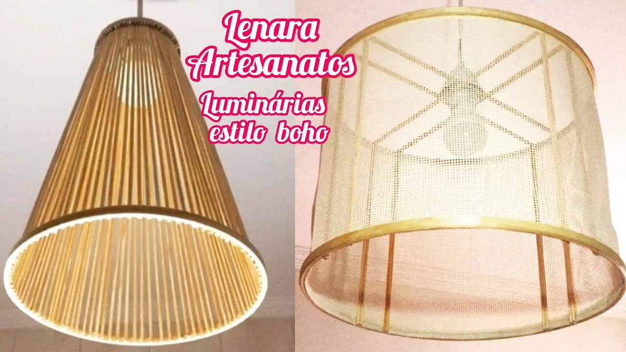 Faça você mesmo Luminárias estilo boho chique artesanal 