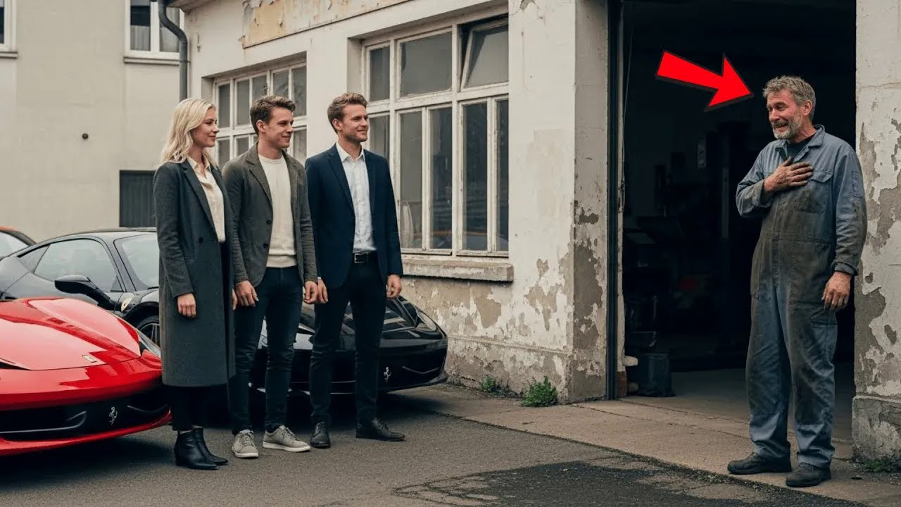 Armer Mechaniker Fütterte Obdachlose Drillinge, Jahre Später Hielten Drei Ferrari An Der Werkstatt
