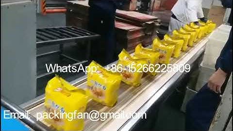 Automatic packaging machine for bag noodle 5 in 1 family pack multipack with 3 servo PLC