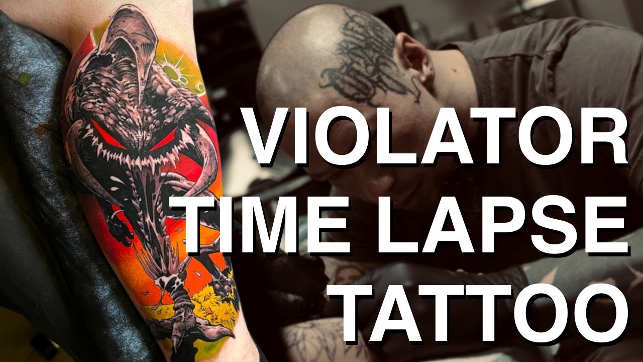 Violator Time Lapse tattoo by Noelin Wheeler - YouTube