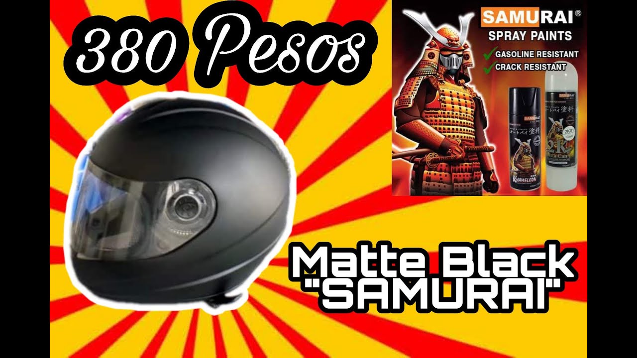 DIY Motorcycle Helmet Repaint | Samurai Paint | Easy Way | Tagalog