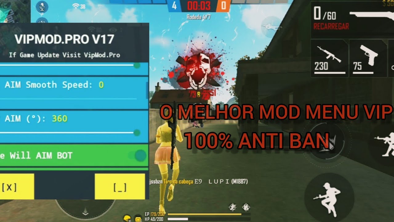 🔴O melhor MOD MENU VIP para o upar sua conta
