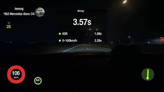 600hp C43 Hybrid turbo with Methanol dragy time
