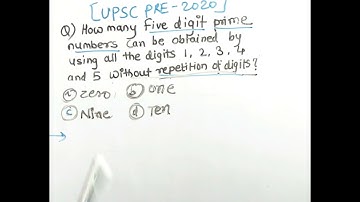 How Many Five Digit Prime Numbers Can Be Obtained By Using  Digits Without Repetation Of Digits?