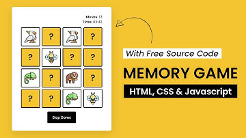 Build A Memory Card Game in HTML CSS & JavaScript
