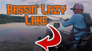 Kayak Bass Fishing On Lazy Lake Fall River, Wisconsin