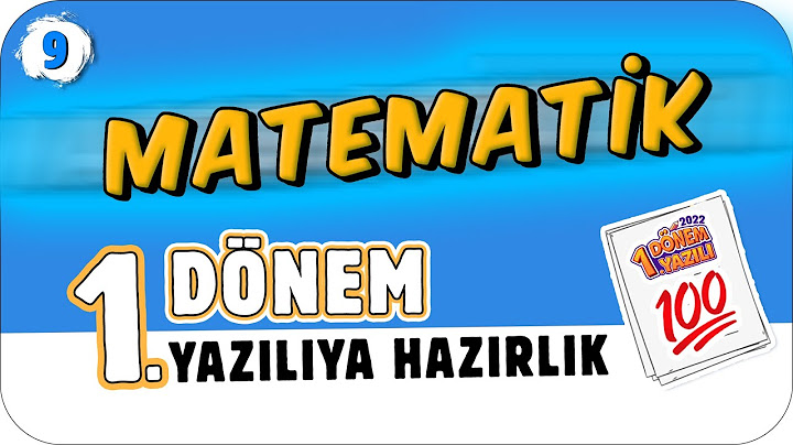 9.Sınıf Matematik 1.Dönem 1.Yazılıya Hazırlık 📑 #2023