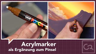 Acrylic Markers Used As A Complement To The Brush