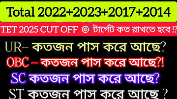 🔥কোন ক্যাটাগরিতে কতজন পাস করে আছে ! CUT OFF ! sc/st/obc Convert to UR ! TET Interview |in-service!✅