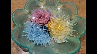3D Blumen in einer Resin Schale 🌼 3D Flowers resin bowl