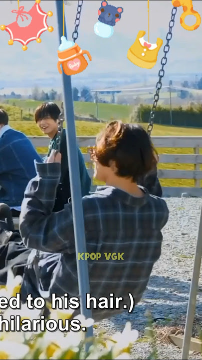 Jungkook Plays On The Swing And Hyungs's Reactions 😍😍 #shorts #bts #jungkook
