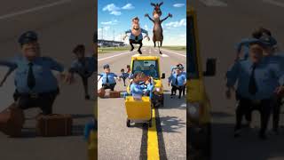 Donkey Couple's Crazy Runway Escape! 😂✈️ #shorts #trending #viral #ai