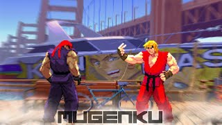 Vyn Evil Ryu vs Master Ken. Street Fighter MUGEN Multiverse