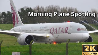 WET AND WINDY Morning PLANE SPOTTING At Birmingham Airport! | 13/2/24