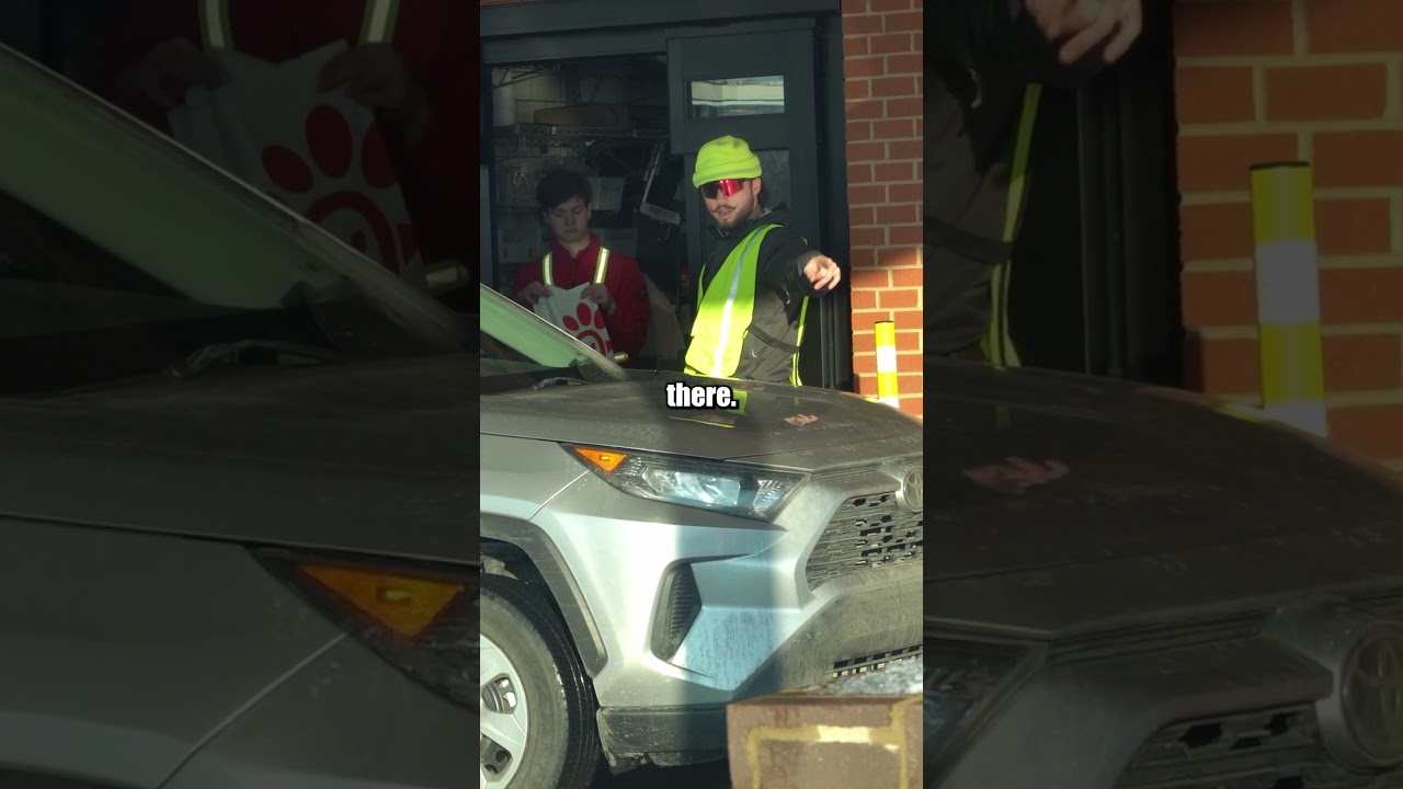 Telling people in the drive thru that they can’t park there.