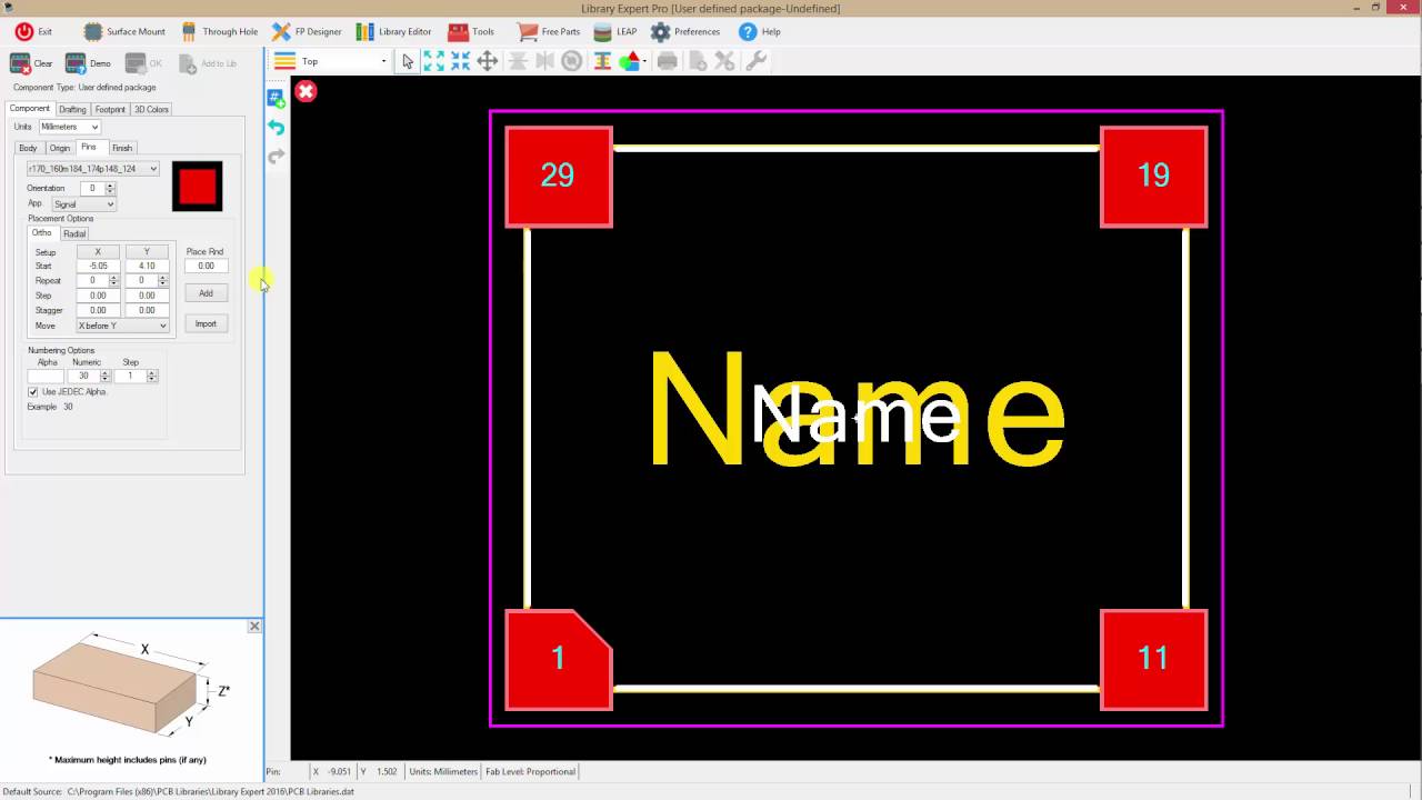 PCB Library Expert. Ручное создание компонента (QFN-41).
