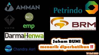 Analisa Teknikal BUMI BRMS DEWA ENRG VKTR AMMN BNBR CUAN PTRO TPIA CDIA RAJA RATU