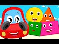 формы песня | музыка для малышей | Little Red Car Russia | детские мультфильмы