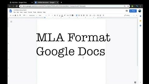 MLA Format | Google Docs | How to | Chany