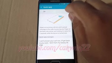 Android : How to enable or disable edge quick reply in Samsung galaxy s6 edge