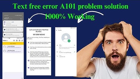 Text free registration problem solution|A101 error problem solution|1000% Working method|#textfree