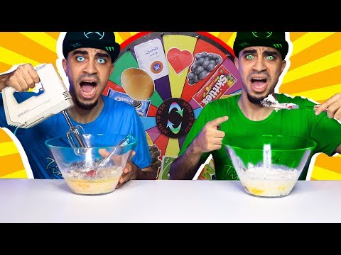 تحدي الكيك بعجلة الحظ الغامضة MYSTERY WHEEL OF CAKE CHALLENGE 
