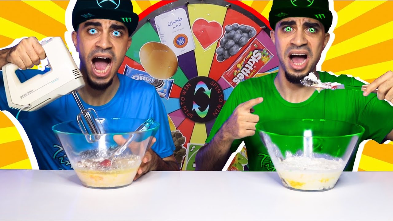 تحدي الكيك بعجلة الحظ الغامضة 😍🎂 MYSTERY WHEEL OF CAKE CHALLENGE