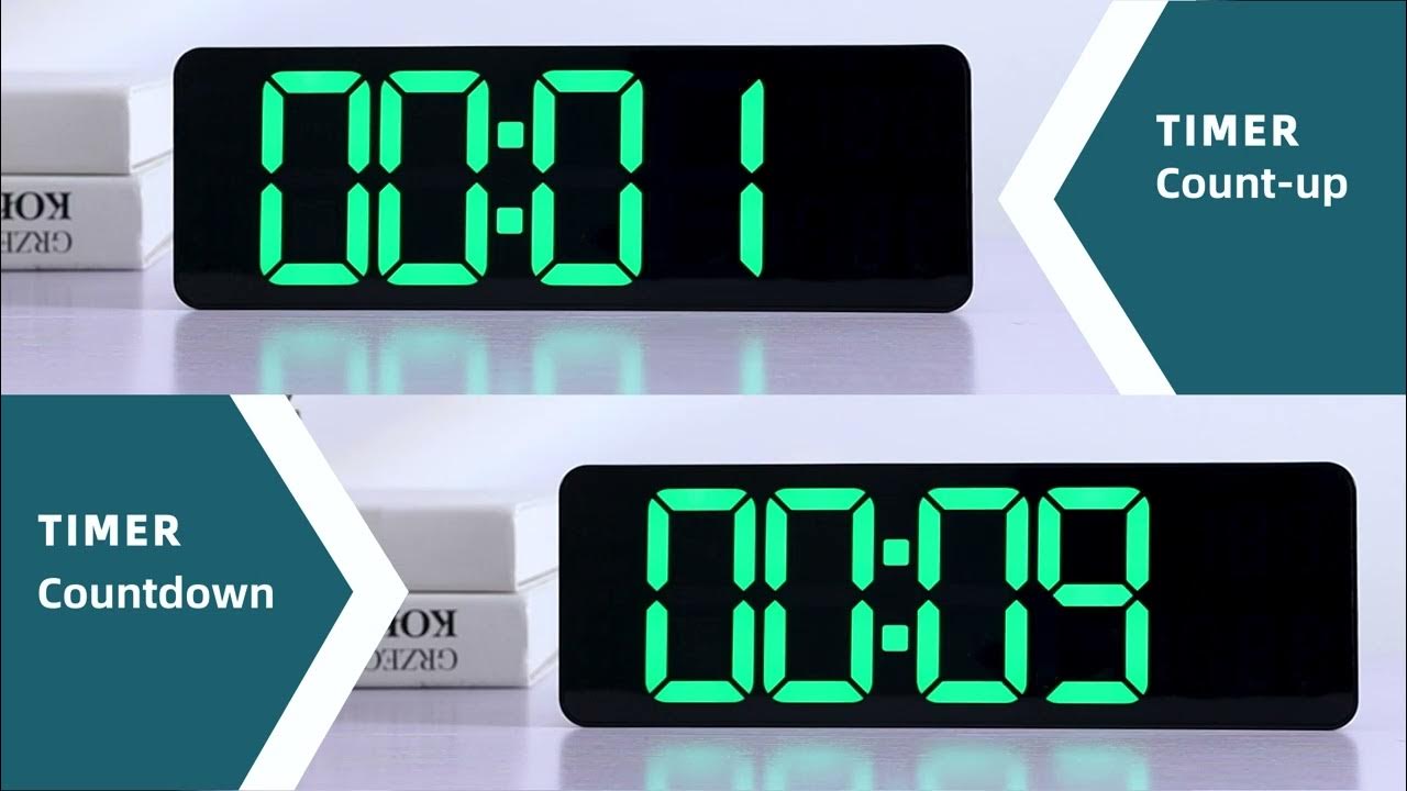 Fuloon 13inch LED timer wall clock green light YouTube