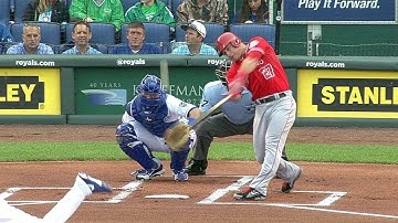 Trout opens scoring with moonshot to center