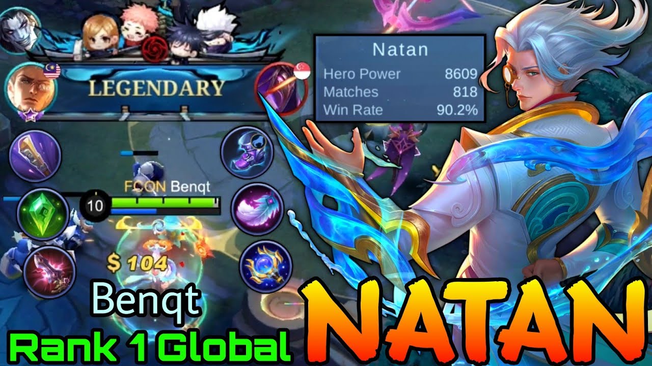 90% Win Rate Natan Legendary Jungler - Top 1 Global Natan by Benqt - Mobile  Legends 