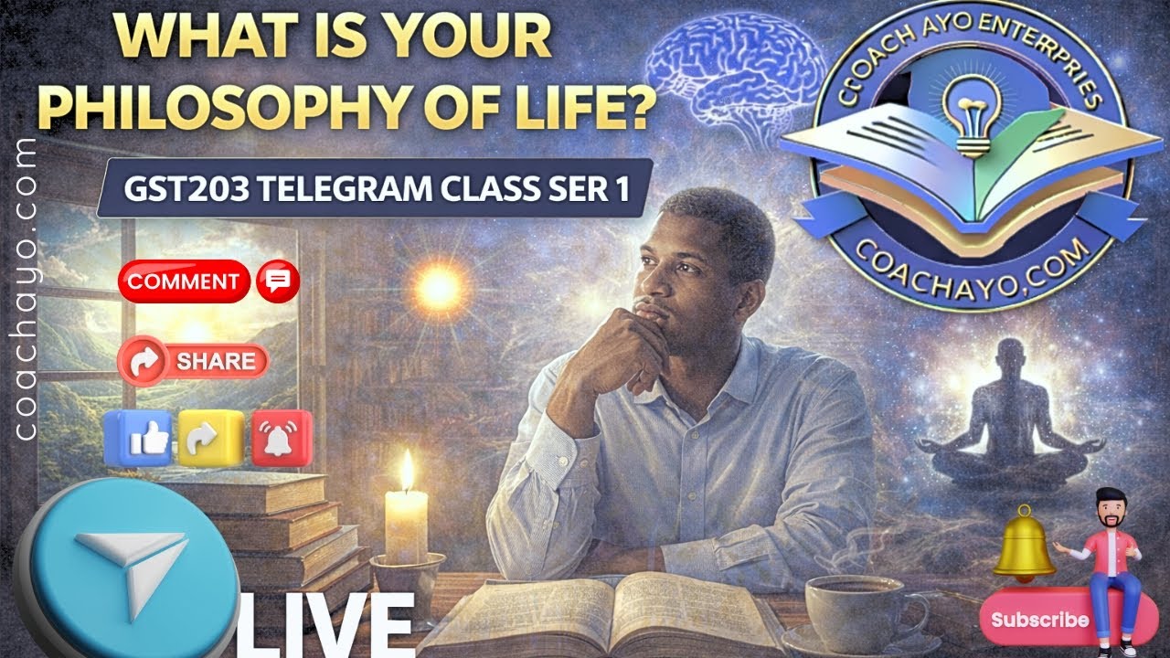Какова ваша жизненная философия? GST203 TELEGRAM CLASS SER 1