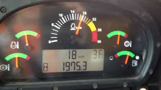 797F Caterpillar Haul Truck Loaded Uphill Acceleration