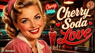 Cherry Soda Love | Animated 1950s Doo-wop Love Song (AI Vintage Romance)