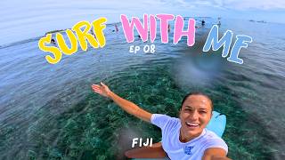 SURF WITH ME EP08 FIJI 🌺 Girls Longboard Surf Trip in Fiji (Bikinis + Perfect Log Waves)