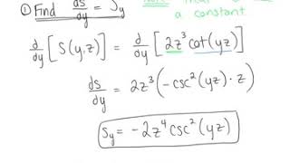 First Order Partial Derivatives (Example 2)