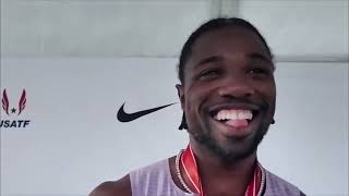 Noah Lyles Wins USATF 100m Title in World-Leading 9.79 [Interview]