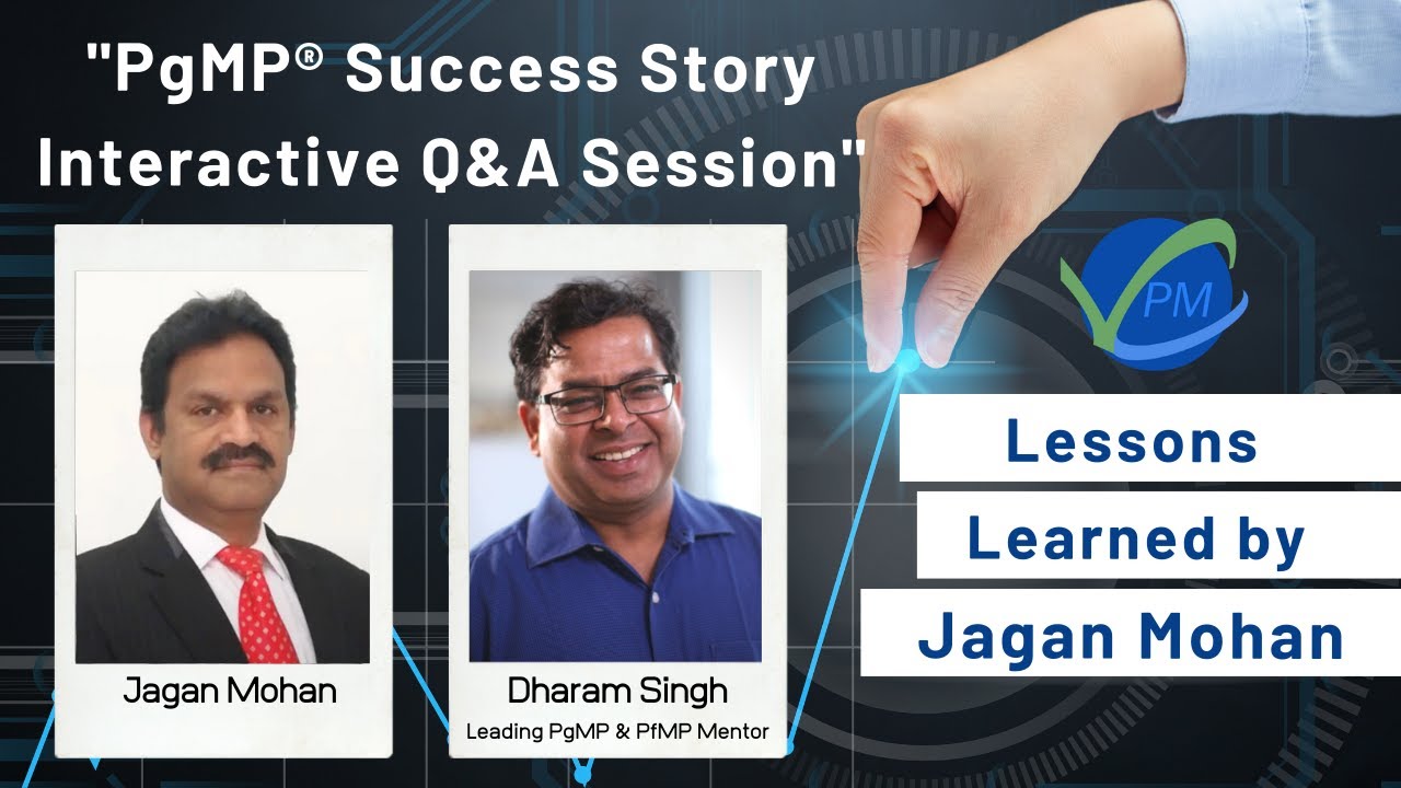 Jagan Mohan | PgMP Success Stories | Do's & Dont's in PgMP Exam | vCare Project Management | Dharam